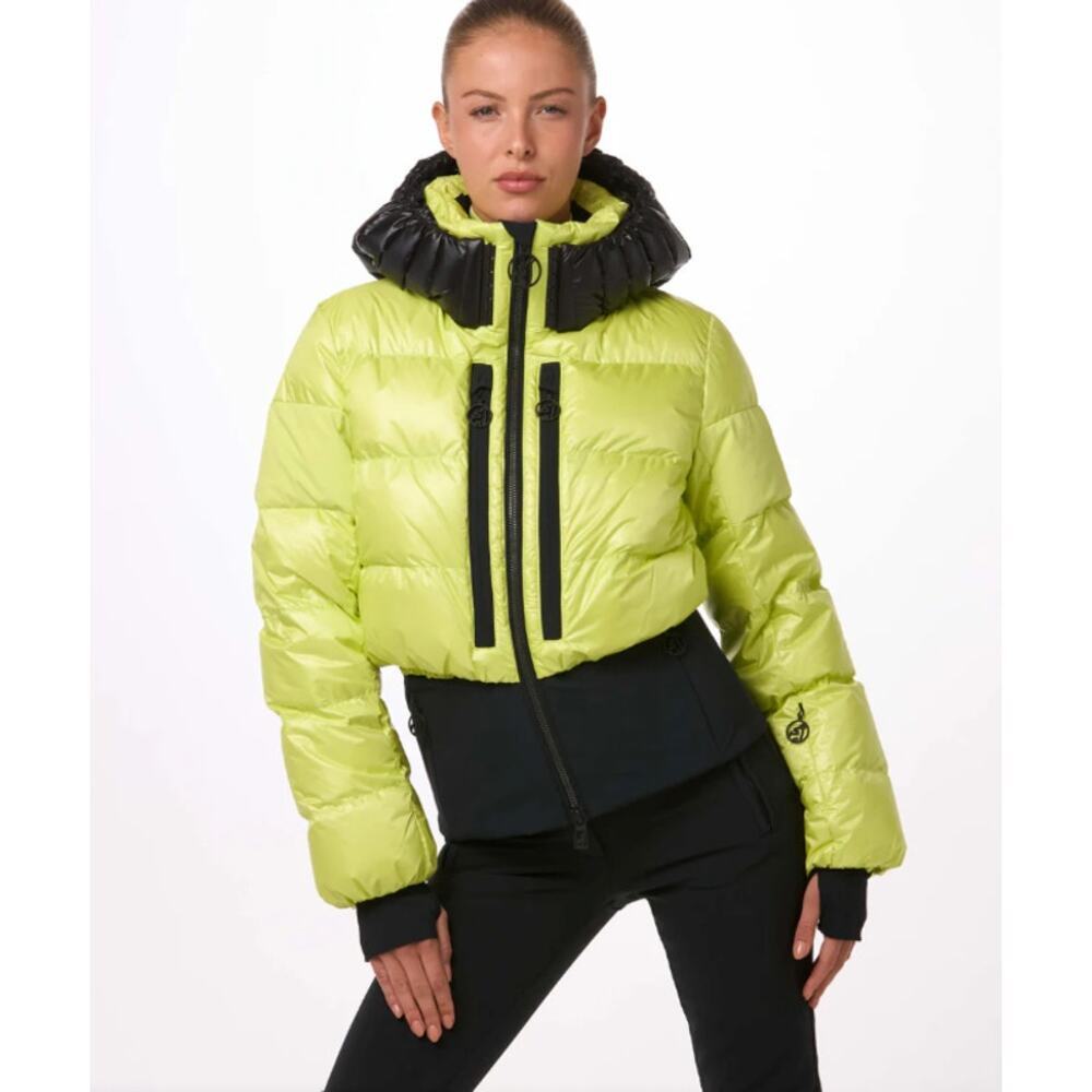 Toni Sailer Bernadette Luxury Down Ski Jacket Citrine Yellow & Black EU 36 NWT